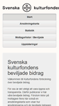 Mobile Screenshot of beviljade.kulturfonden.fi